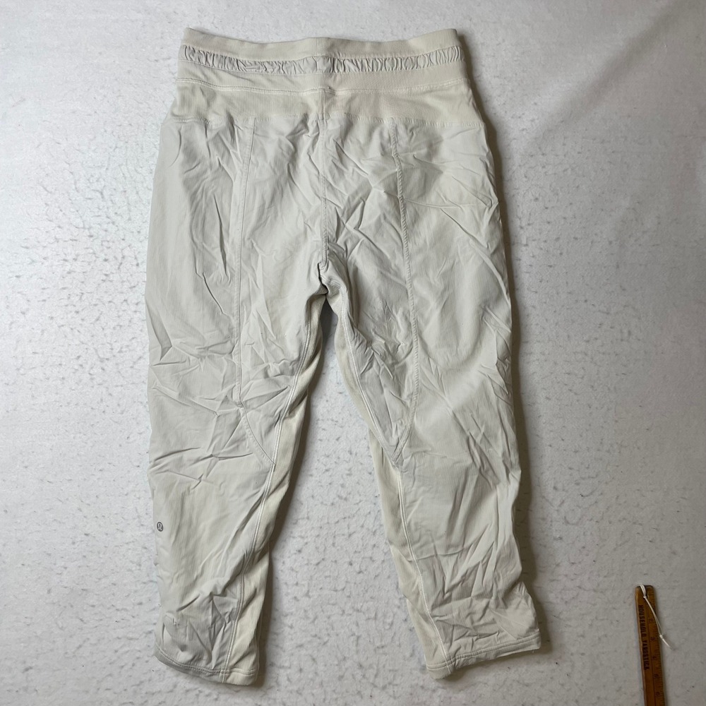 Lululemon Studio Pant III Unlined Crop Bone White‎ 10 LW6CLWS Joggers - Picture 3 of 6
